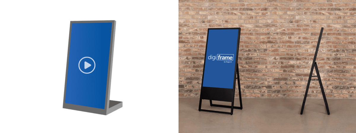 Tauchen Sie ein in die Welt der digiframe Systeme – Ihre Eintrittskarte in die digitale Transformation und Interaktivität. Entdecken Sie das digiframe Desk, digiframe Stand und die digiframe Stele: drei massgeschneiderte Lösungen, die speziell darauf ausgelegt sind, Ihre digitalen Werbekampagnen in das Rampenlicht zu rücken und mit einer Brillanz zu präsentieren, die Ihr Publikum in den Bann zieht. Jedes Modell ist eine innovative Plattform für digitale Werbung und interaktive Displays, um Videos, Animationen und Bilder in einer brillanten Klarheit und Lebendigkeit zu zeigen.