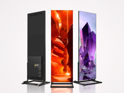 Entdecken Sie das digiframe Event – die digitale Stele, die Ihre Marke in neuem Glanz erstrahlen lässt! Ausgestattet mit einem hochauflösenden LED-Display und einem integrierten Media Player, spielt sie Videos, Animationen, Bilder und auf Wunsch auch Ton in Endlosschleife ab. Die schlanke Stele fügt sich elegant in jede Umgebung ein – ob im Ladengeschäft, auf Messen oder in Ausstellungsräumen.