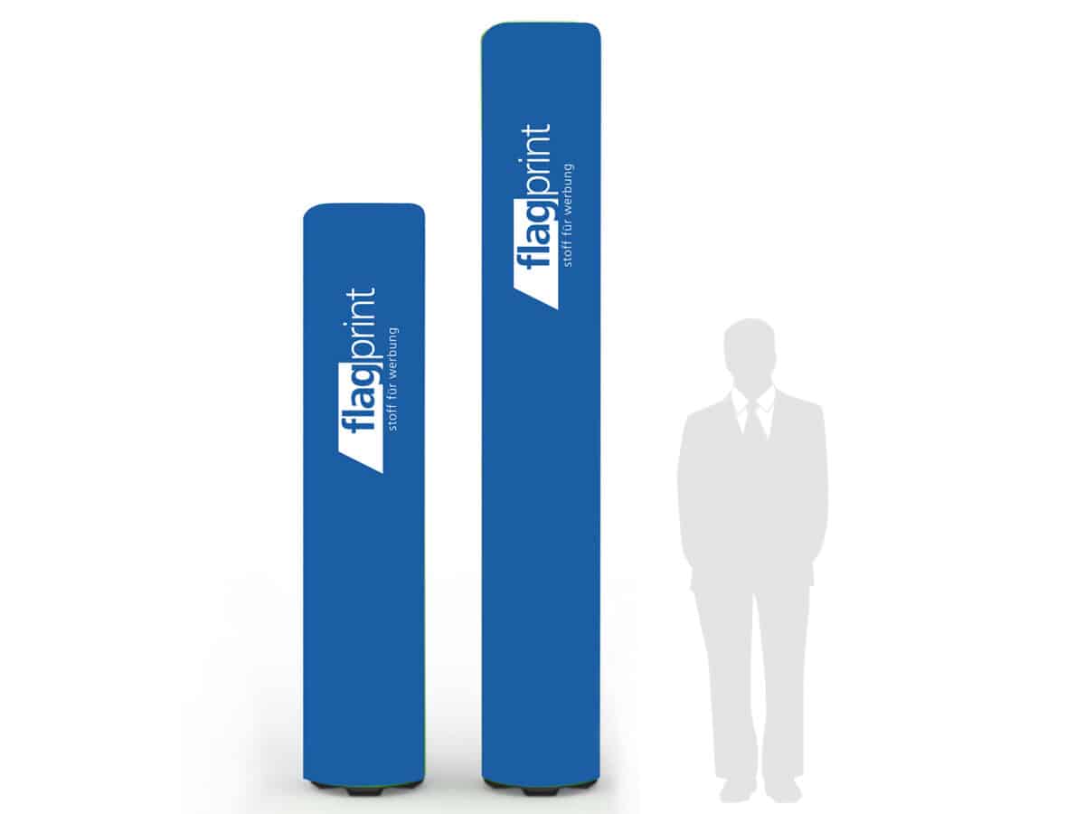 Aufblasbare Werbesäule für Events und Promotionen, individuell bedruckt, schnell aufgebaut, wetterfest und aufmerksamkeitsstark im Innen- und Aussenbereich einsetzbar.